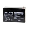 Upg Sealed Lead Acid Battery, 12 V, 9Ah, UB1290, T3 Tab Terminal, AGM Type 40756